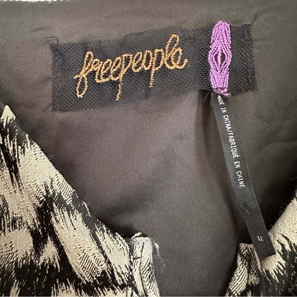 Free People Leopard Sleeveless mini dress size 12 - Picture 4 of 10